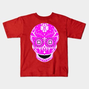 skulll candy in pink pattern in tribal mask ecopop Kids T-Shirt